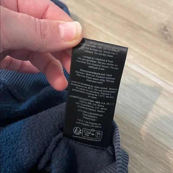 Anine Bing Navy Oversized Crewneck Sz XS A-08-5205-420 - Picture 13 of 14